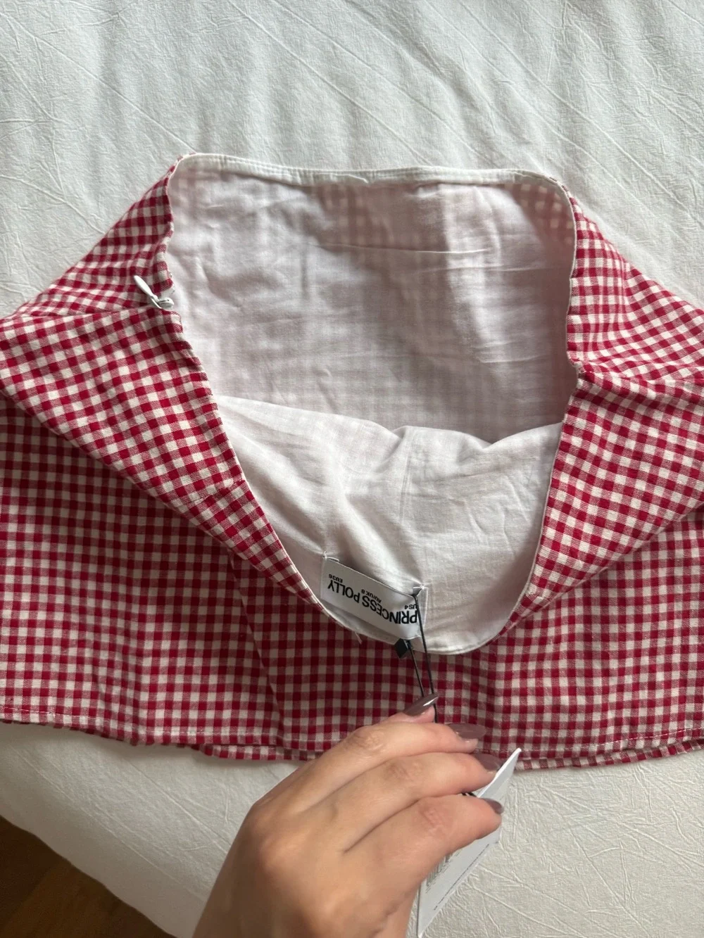 Princess Polly Red & White Gingham Mini Skirt - Picture 8 of 8